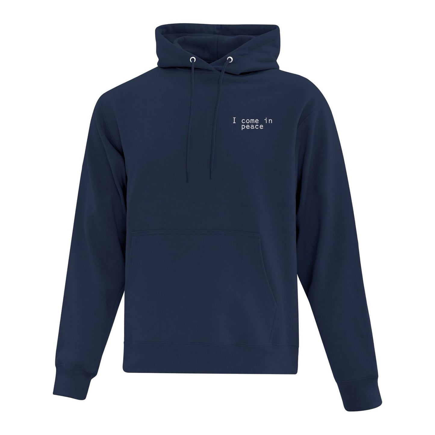 Hoodie "I Come In Peace" brodé