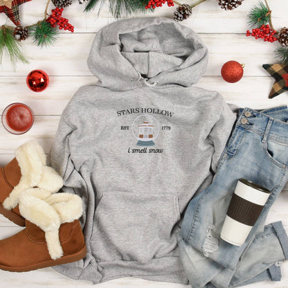 Hoodie "I smell snow" brodé