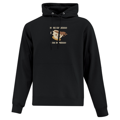 Hoodie "More Espresso Less Depresso" brodé