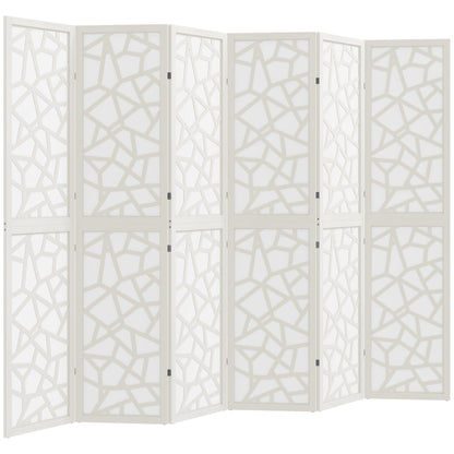 4 Panel Room Divider, 5.6 FT Lightweight Folding Privacy Screen with Geometric Pattern for Living Room, Bedroom, Black