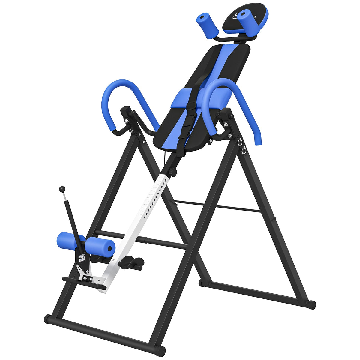 Folding Inversion Table, 20°/40°/60° Adjustable, with Safety Belt and Waist Pad for Back Pain Relief