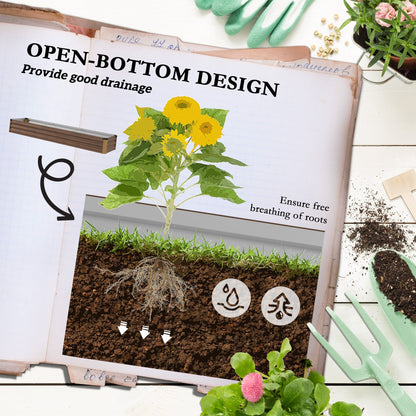 8'x2'x1' Galvanized Raised Bed, Large Elevated Planter Box for Growing Flowers, Herbs and Vegetables, Dark Grey