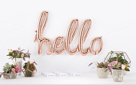 Hello Balloon (rose gold)