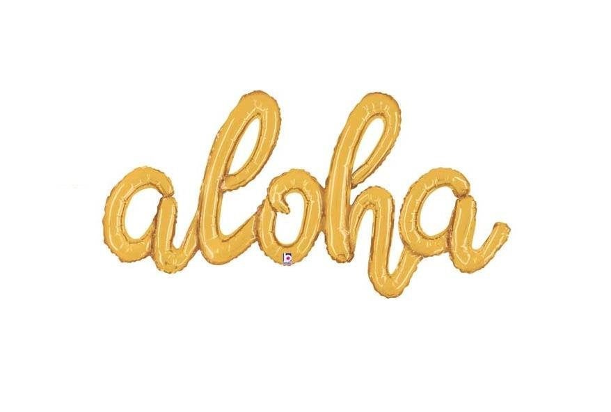 Aloha Gold Balloon