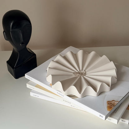 Radiant Pleated Fan Jewelry Tray: Scandi Home Decor Tray