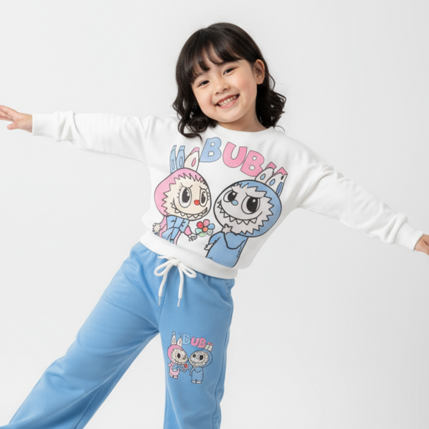 La-Bu-Bu Friends Girls Casual Set