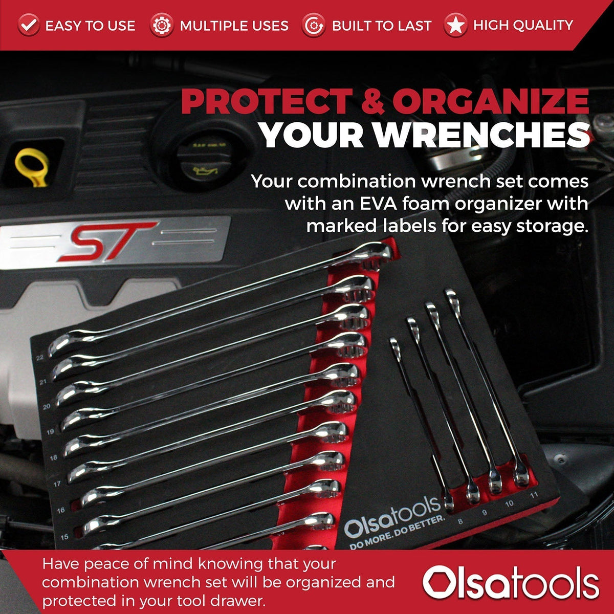 Premium 15-Piece Combination Wrench Set