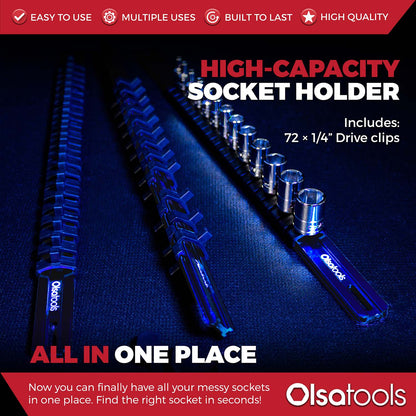 Aluminum Socket Organizer Rails with Locking End Caps
