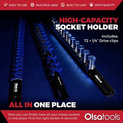 Aluminum Socket Organizer Rails with Locking End Caps
