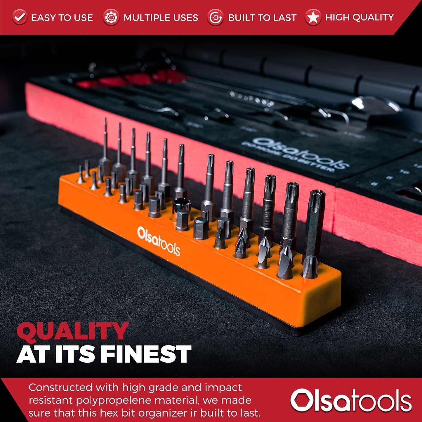 Magnetic Hex 1/4" Bit Organizer
