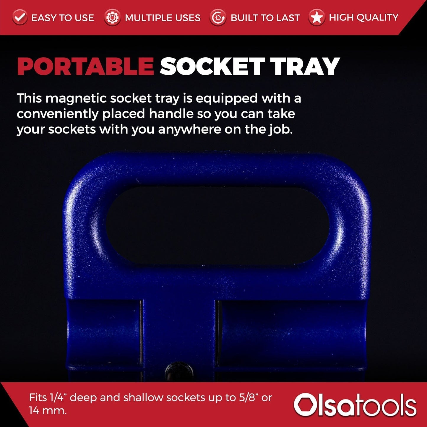 Magnetic Portable Socket Organizer Tray