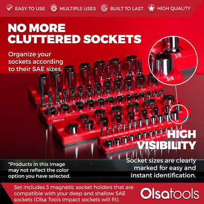 2-Row Magnetic Socket Holders
