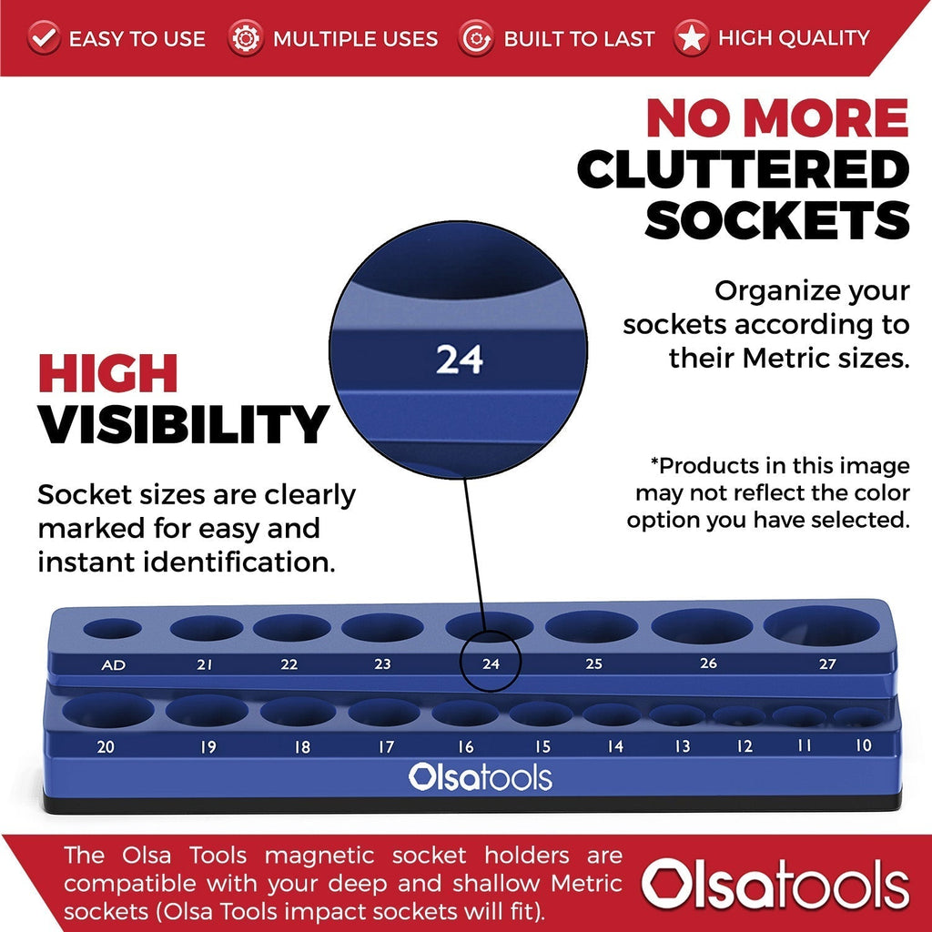 2-Row Magnetic Socket Holders