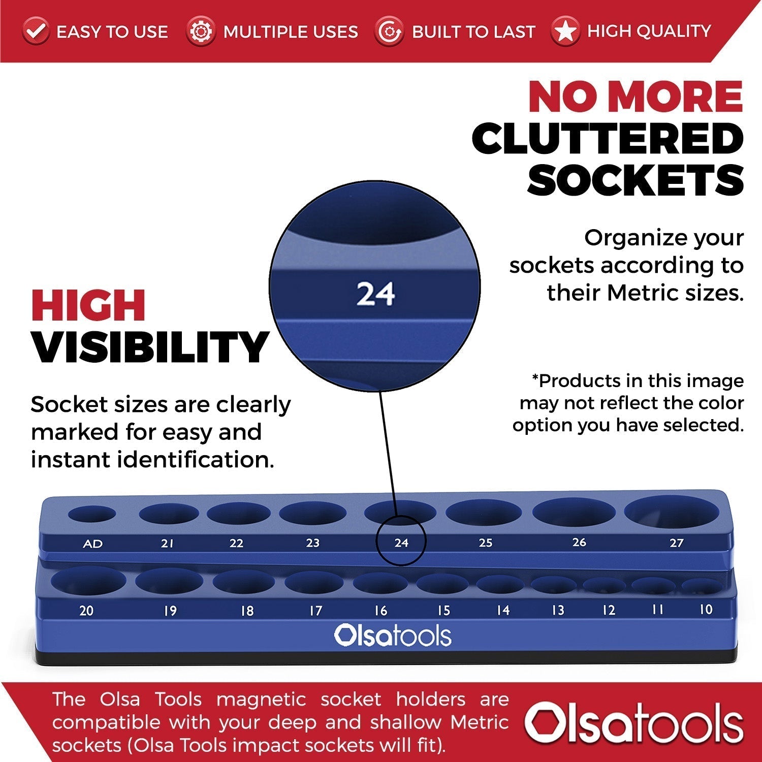 2-Row Magnetic Socket Holders