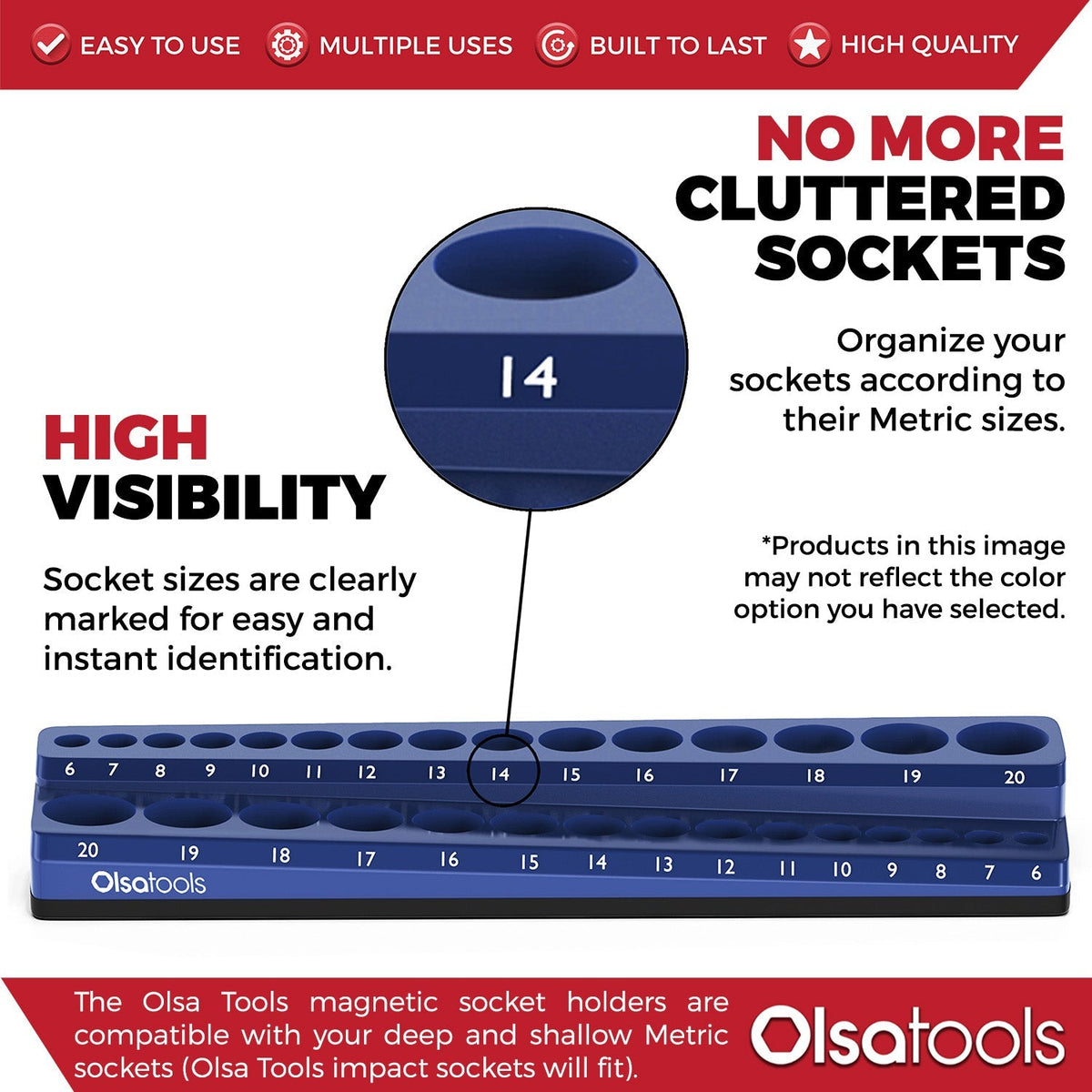 2-Row Magnetic Socket Holders