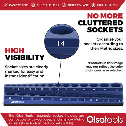 2-Row Magnetic Socket Holders