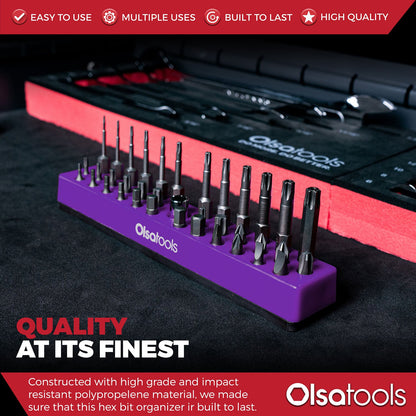 Magnetic Hex 1/4" Bit Organizer