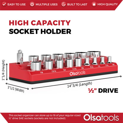 2-Row Magnetic Socket Holders