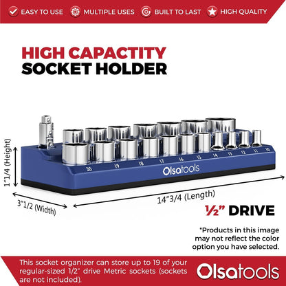 2-Row Magnetic Socket Holders