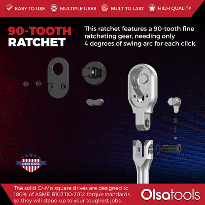 Flex Head Ratchet - 90 Tooth