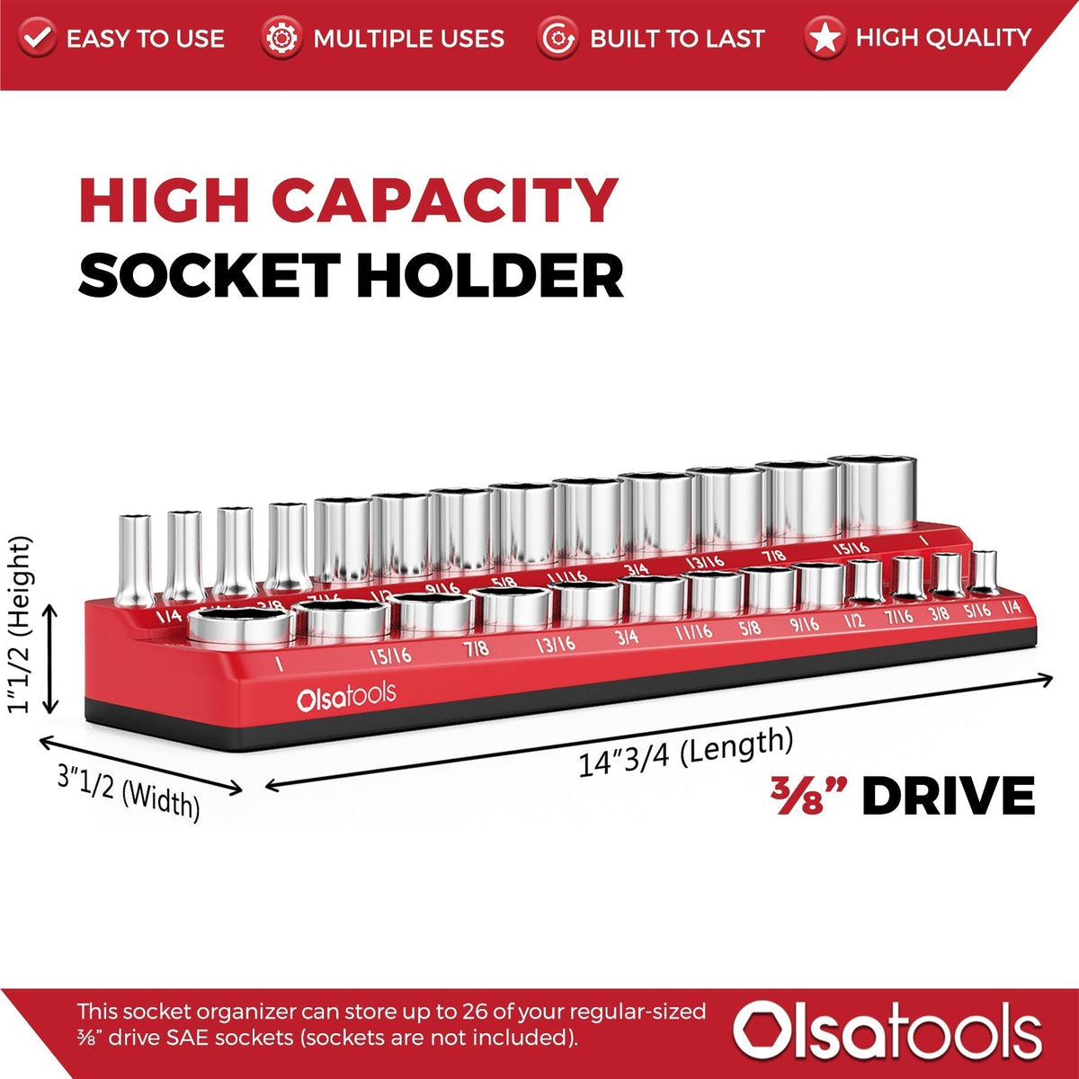 2-Row Magnetic Socket Holders