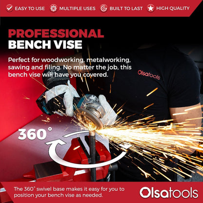 Bench Vises | 360° Swivel Base | Forged Steel