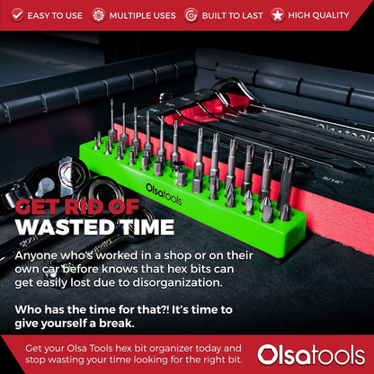 Magnetic Hex 1/4" Bit Organizer