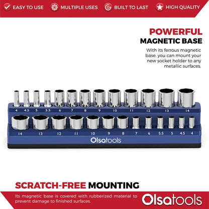 2-Row Magnetic Socket Holders