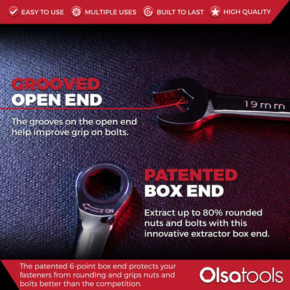 120 Tooth Ratcheting Wrench Set