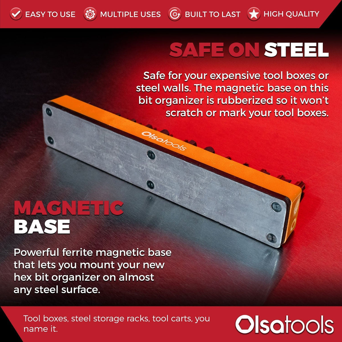 Magnetic Hex 1/4" Bit Organizer