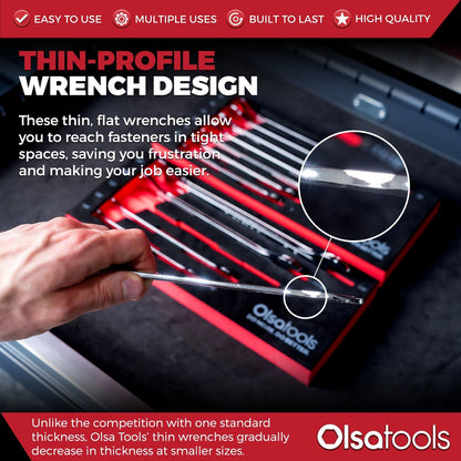 Slim Profile Wrench Set