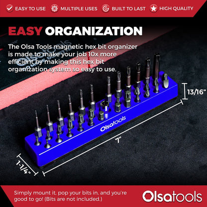 Magnetic Hex 1/4" Bit Organizer