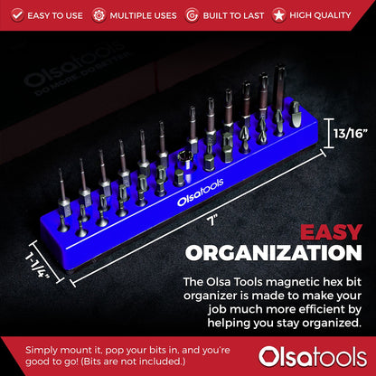 Magnetic Hex 1/4" Bit Organizer