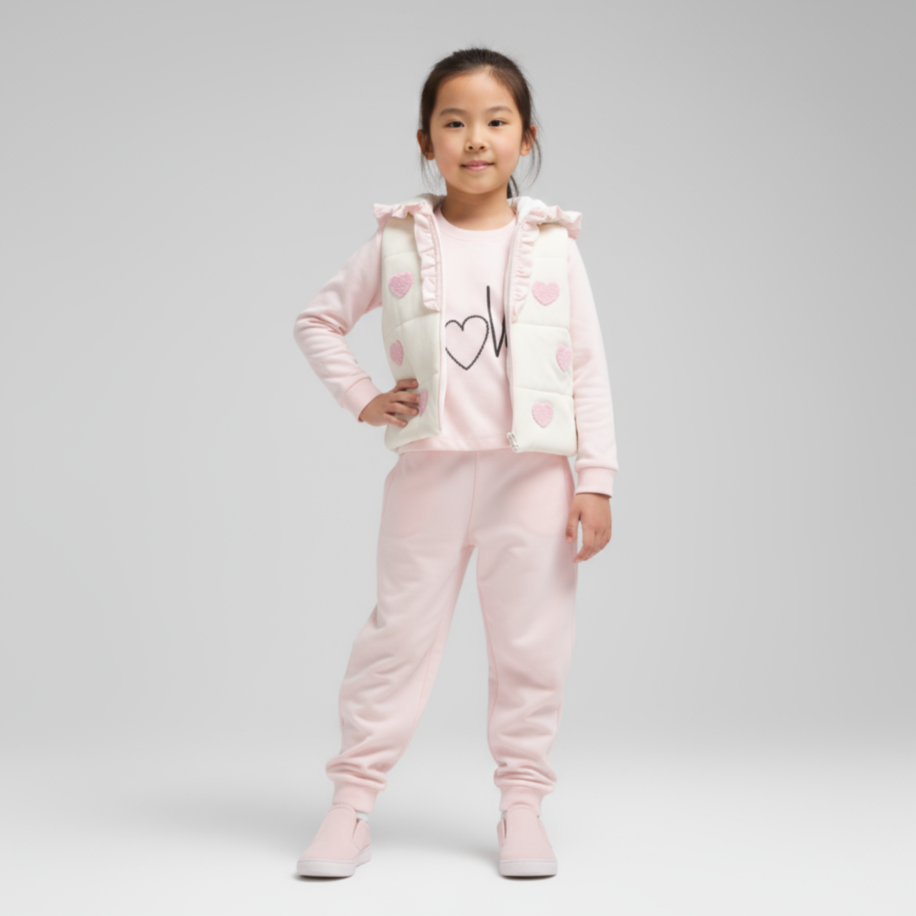 Love Vest Girls Jogger Set