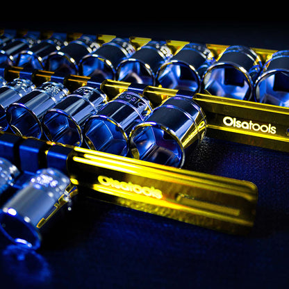 Aluminum Socket Organizer Rails With Rubber End Caps
