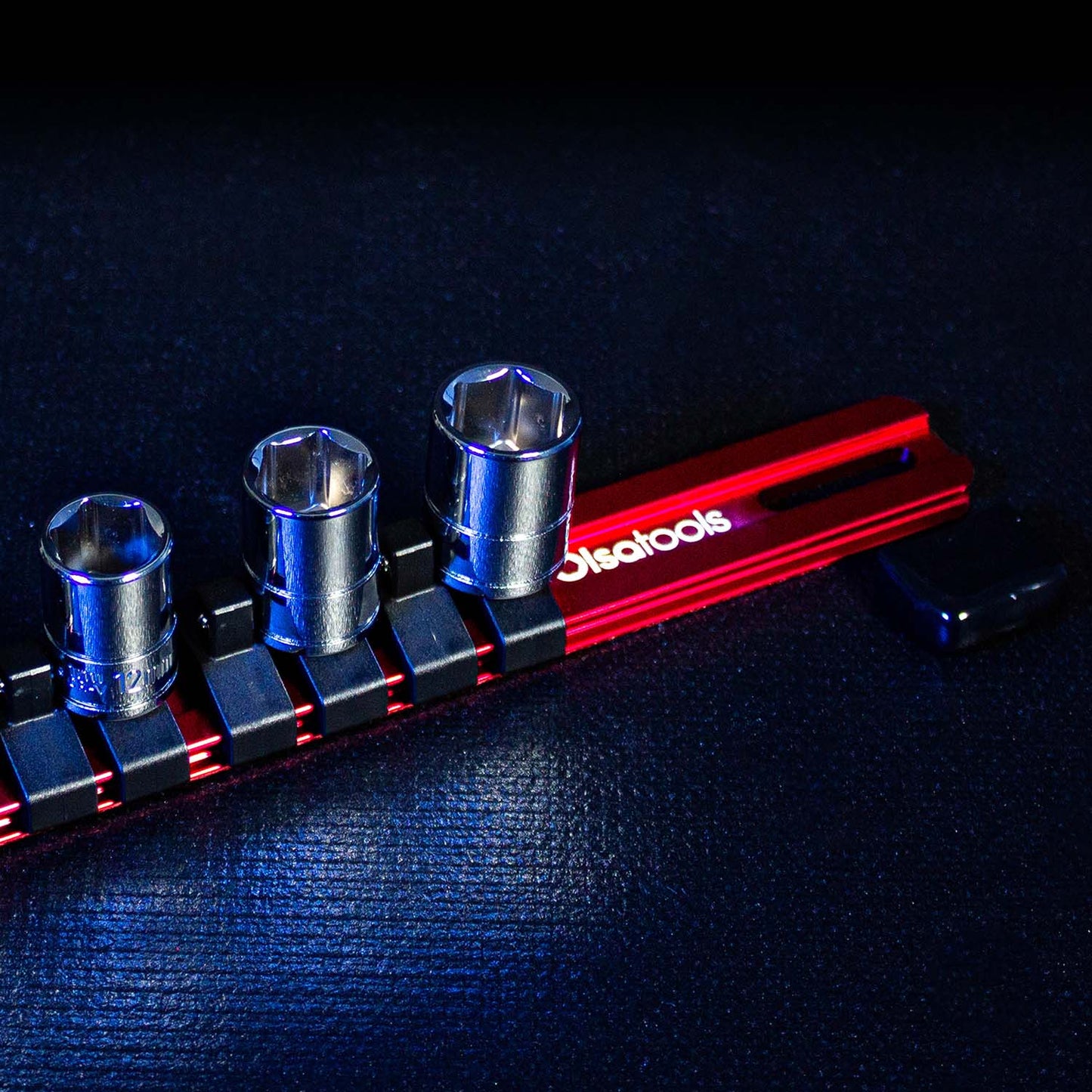Aluminum Socket Organizer Rails With Rubber End Caps