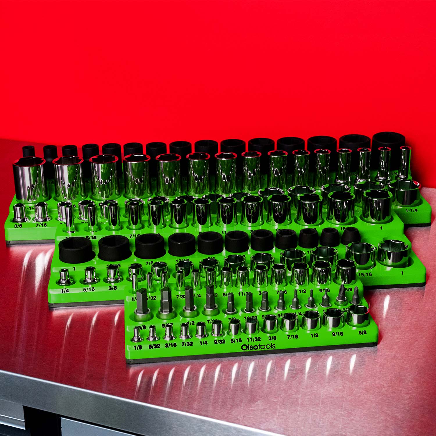 3-Row Magnetic Socket Holder