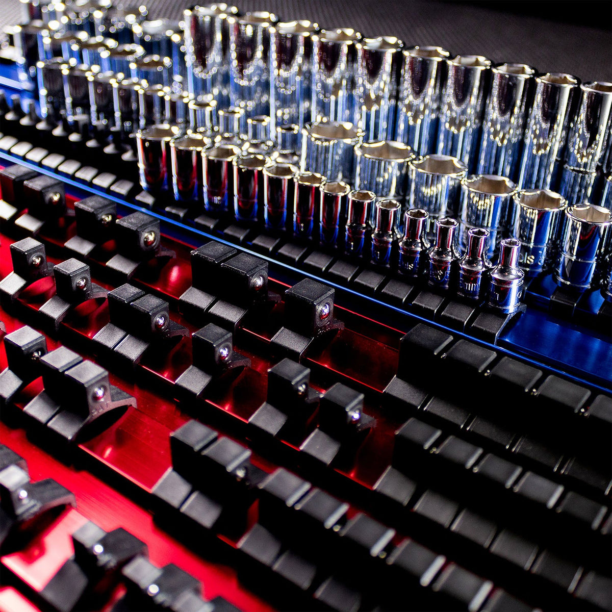 90-Slot Portable Aluminum Socket Tray