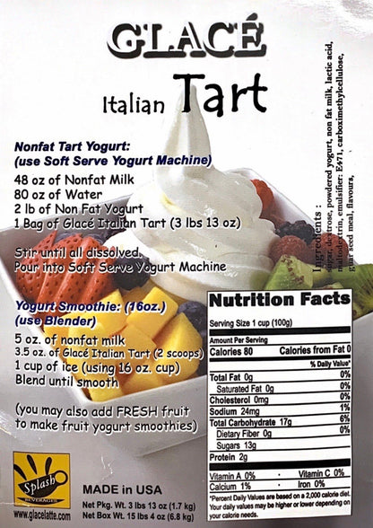 *TOP DEAL* Yogurt Bliss - Italian Style Sweet-Tart Soft Serve Frozen Yogurt Mix (aka Dream Yogurt for Sweet Tart Yogurt Lovers), 3 lbs 13 oz per bag. - Ships Free Within Canada on Orders Above CAD $199
