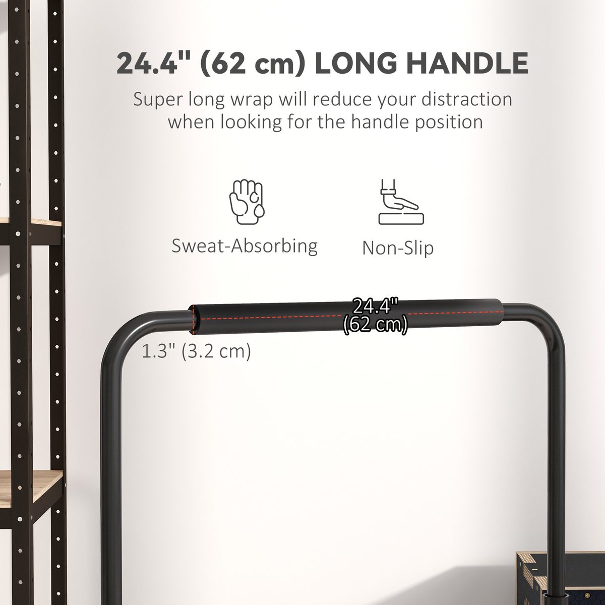 Push Up Bars, Adjustable Dip Station Parallel Bars with 4 Height Levels for Home Gym Fitness Workout