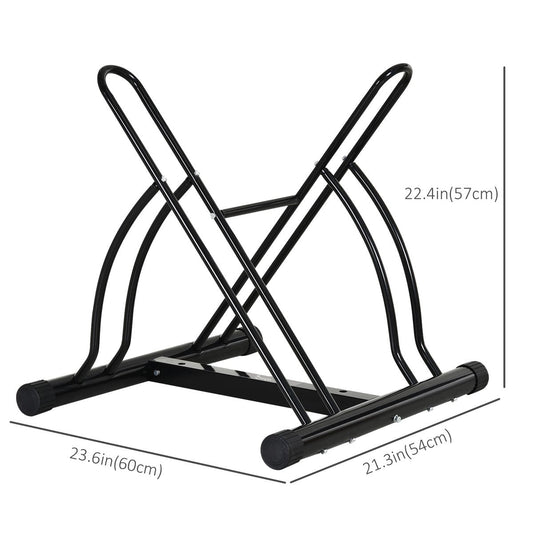 2 Bike Rack Bicycle Floor Stand Bike Parking Garage Parking Organizer Indoor Bike Storage Holder, Indoor and Outdoor Storage