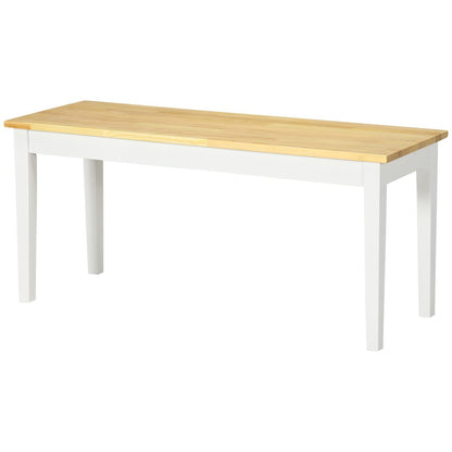 40" Wood Dining Bench for 2 People, Wooden Bench Seat for Kitchen, Dining Room, Entryway, Natural