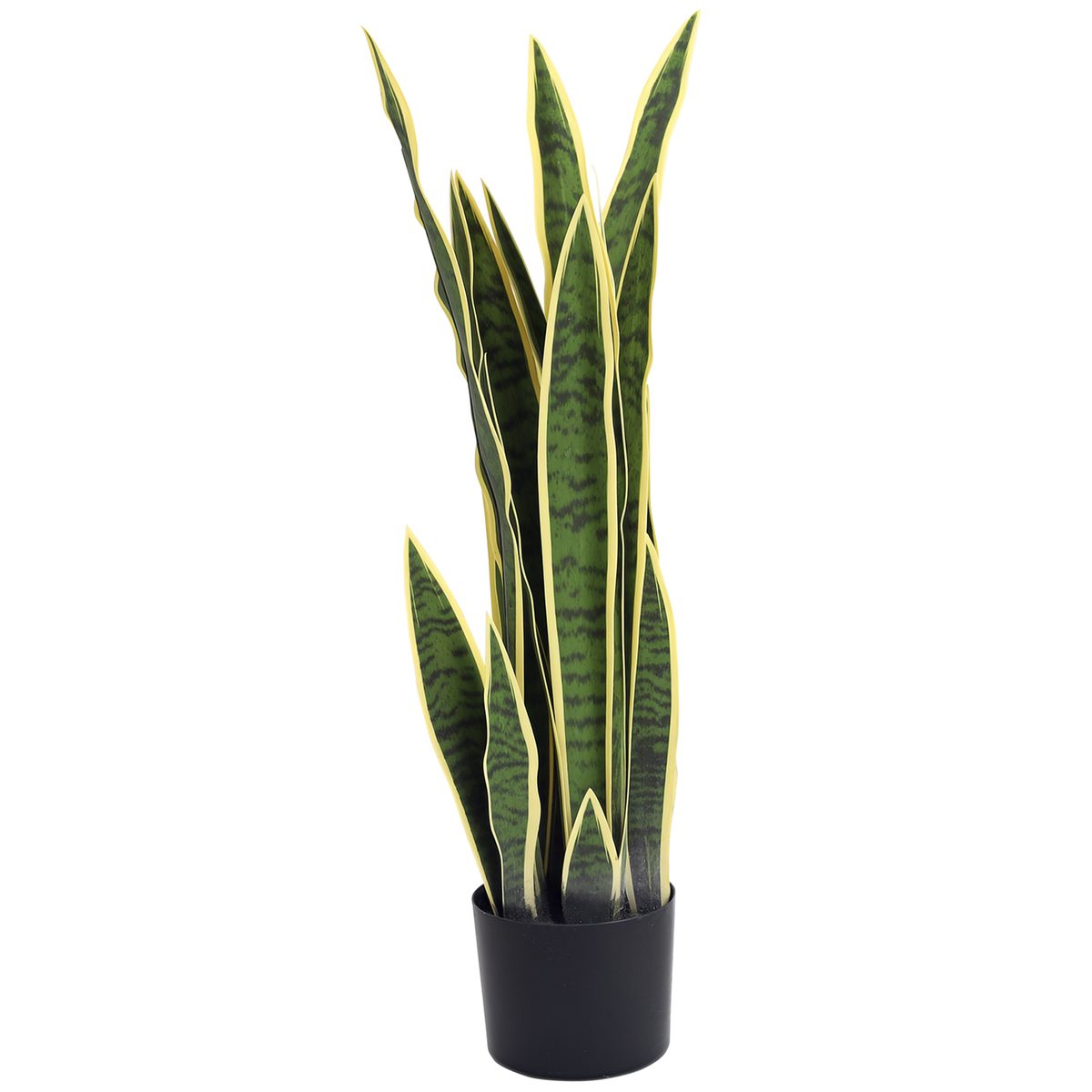 Artificial Tree, 35.4" Artificial Snake Plant with 21 Leaves in Pot for Home, Office, and Living Room, Green