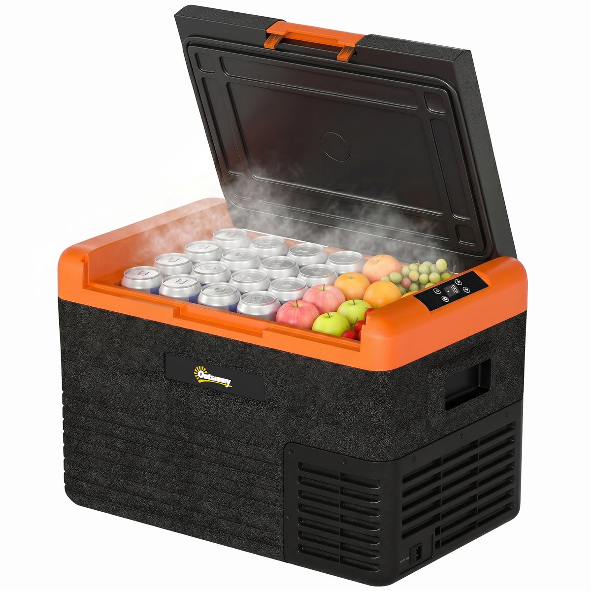 12 Volt Car Refrigerator, 32QT Car Fridge Electric Cooler, 12/24V DC and 100-240V AC, -4-68 ℉, Portable Refrigerator for Truck SUV Travel Camping Road Trips Tailgating