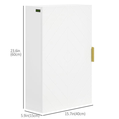 Bathroom Medicine Cabinet, Modern Wall Cabinet with Adjustable Shelves and Single Door for Laundry Room