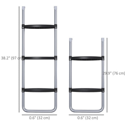 Trampoline Ladder Steel, 2/3 Steps Outdoor Trampoline Accessories, 38 Inch Length