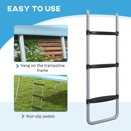 Trampoline Ladder Steel, 2/3 Steps Outdoor Trampoline Accessories, 38 Inch Length