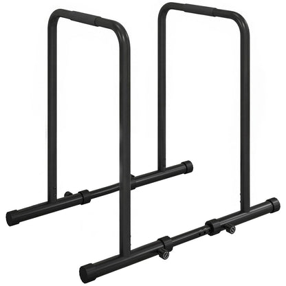 Adjustable Dip Station, Push Up Bars with 6 Width and 2 Height Levels for Home Gym Fitness Workout