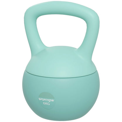 18 lb Soft Kettlebell, Sand Filled Weight w/ Grip Handle, Kettlebell Weight for Full Body Workout, Green