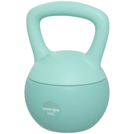 18 lb Soft Kettlebell, Sand Filled Weight w/ Grip Handle, Kettlebell Weight for Full Body Workout, Green